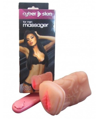 Мастурбатор-вагина из кибер-кожи с выносным пультом управления вибрацией