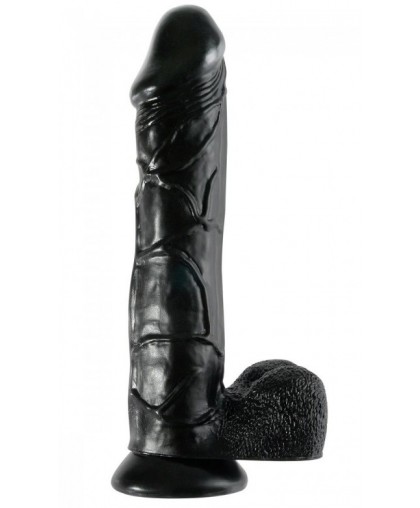 Чёрный фаллоимитатор-гигант 12 Mega Dildo -32,4 см.
