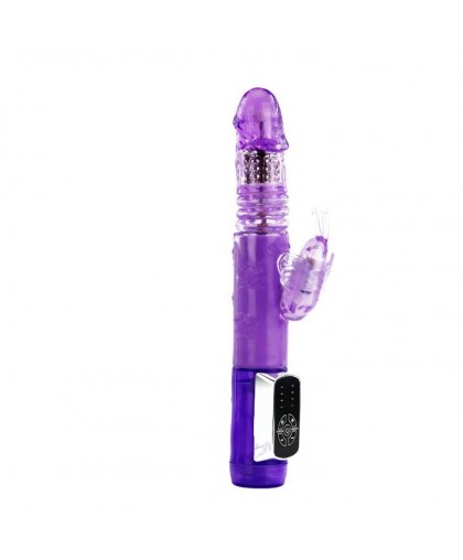 Фиолетовый вибратор хай-тек Up and Down - 24 см.