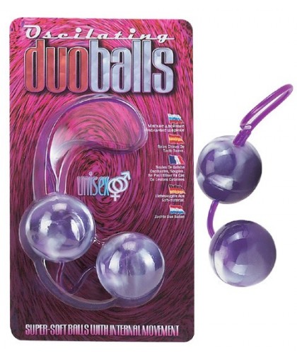 Фиолетовые вагинальные шарики со смещенным центром тяжести