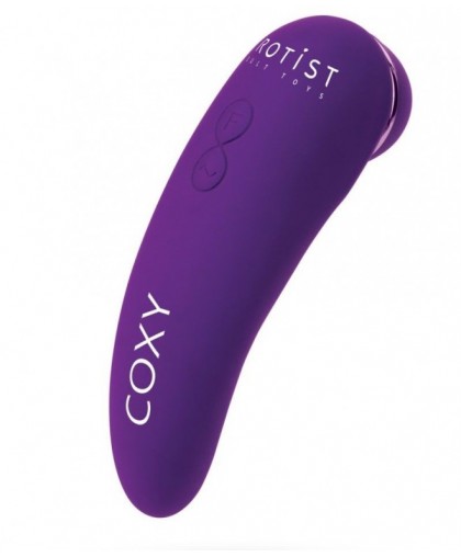 Фиолетовый бесконтактный стимулятор клитора Coxy с вибрацией