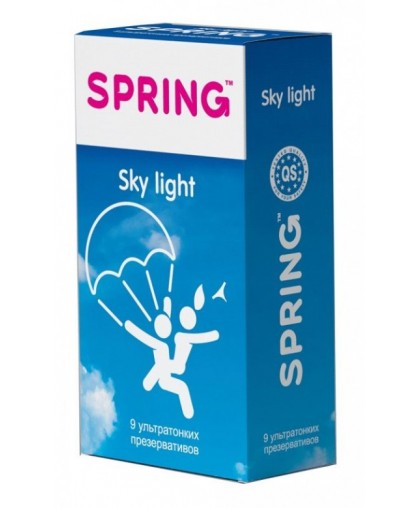 Ультратонкие презервативы SPRING SKY LIGHT - 9 шт.