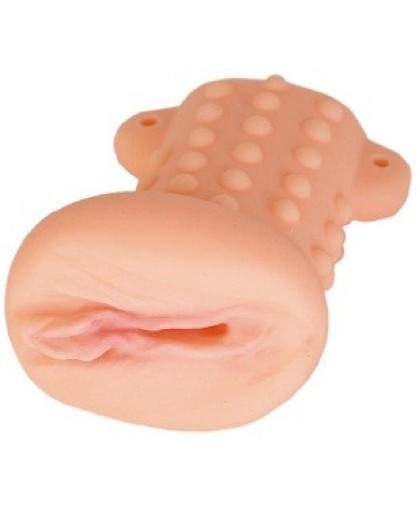 Мягкий мастурбатор в форме вагины с пупырышками на поверхности
