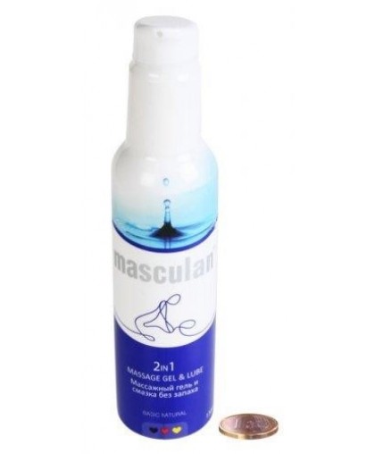 Массажный гель и смазка без запаха Masculan 2 в 1