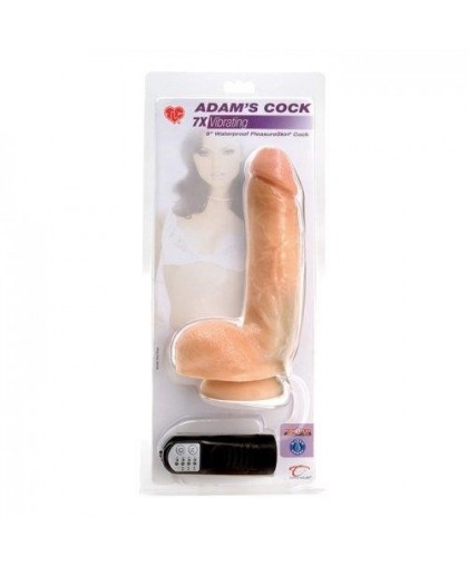 Реалистичный фаллоимитатор с присоской и вибрацией 15,5 см Adam’s Cock Vibrating