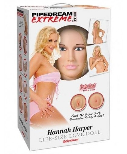 Кукла для секса надувная Hannah Harper Life-Size Love Doll с вставками