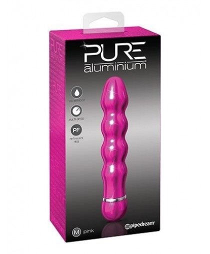 Вибромассажер Pure ALUMINIUM - Pink Medium