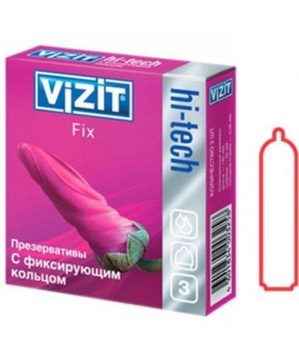 Презервативы VIZIT Fix с фиксирующим кольцом, (3 шт)