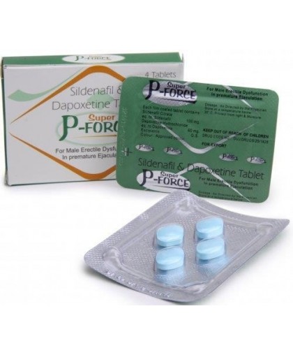 Super P-Force (Дапоксетин и Силденафил) 4 таблетки