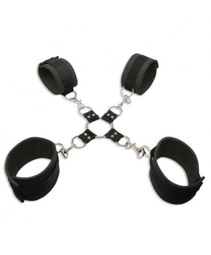 Набор Extreme Xor-Tie Kit: наручники + наножники, соед.цепочкой