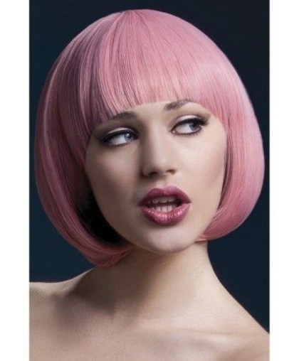 Розовый парик каре "MIA"