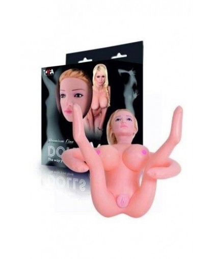 Кукла с реалистичной головой и вагиной в лежачей позе