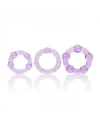 Комплект из 3-х эрекционных колец Island Rings - Purple