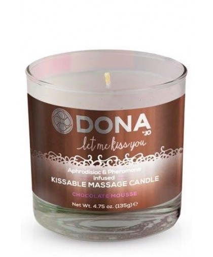 Вкусовая массажная свеча DONA Kissable Massage Candle Chocolate Mousse
