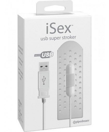 Насадка-мастурбатор USB SUPER STROKER с вибро-пулей на проводе