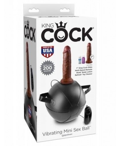 Вибро-мяч с фаллоимитатором Vibrating Mini Sex Ball 7''