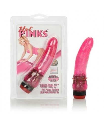 Вибратор с блестками Hot Pinks